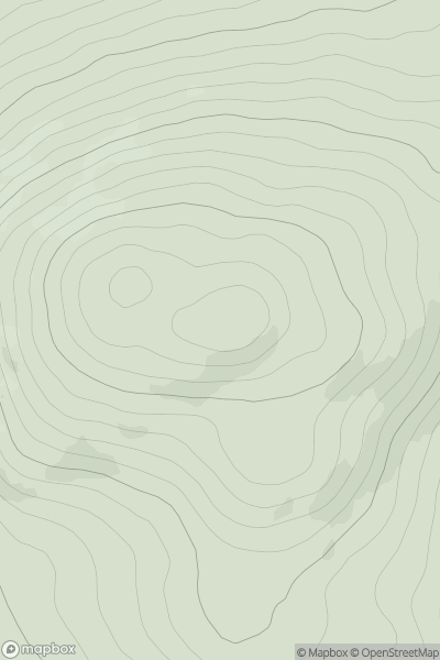 Thumbnail image for Meallan Odhar [The Fannaichs] showing contour plot for surrounding peak